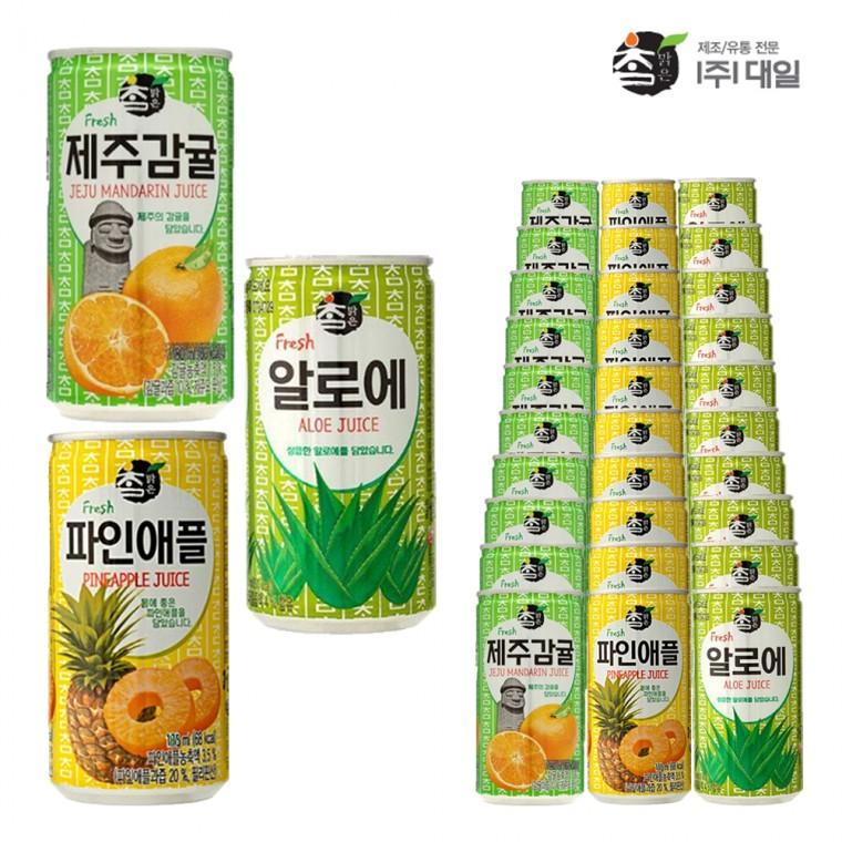 대일 참맑은 제주감귤+파인애플+알로에 혼합 175ml x (각10개)총30개 제주감귤 파인애플 알로에