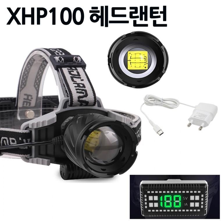 대형 Display XHP100 LED 충전식 줌 라이트 랜턴 헤드랜턴 7200MAX D500 아0