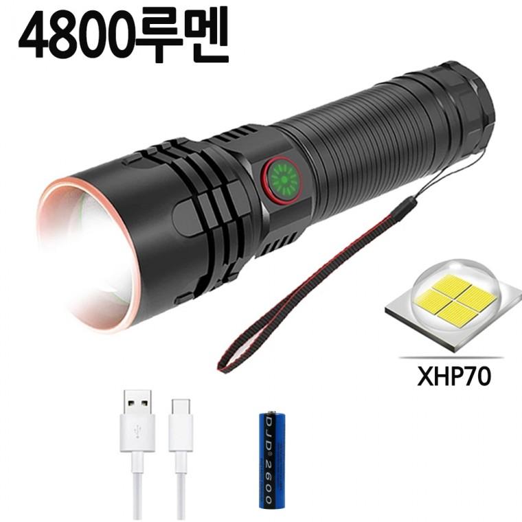 LED 충전식 서치라이트 손전등 후레쉬 XHP70 P349아X