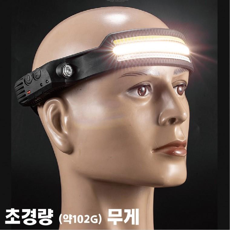 디제이디 LED 광폭 업그레이드 야간 등산 라이딩 낚시 가벼운 안전모 센서 헤드랜턴 W689-3