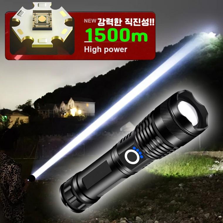 NEW White Laser LED 충전식 줌 야외 라이트 랜턴 손전등 후레쉬 D15A아X