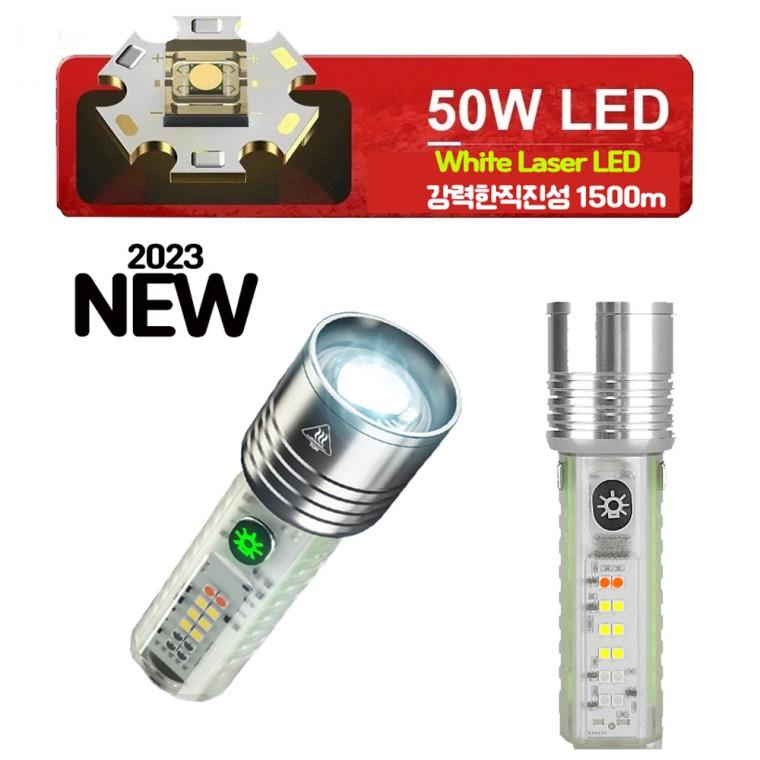 NEW WhiteLaser LED 충전식 줌 랜턴 라이트 손전등 후레쉬 520A 아X