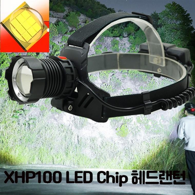 XHP100칩 LED 야외 줌 해루질 충전식 랜턴 헤드랜턴 D282헤드