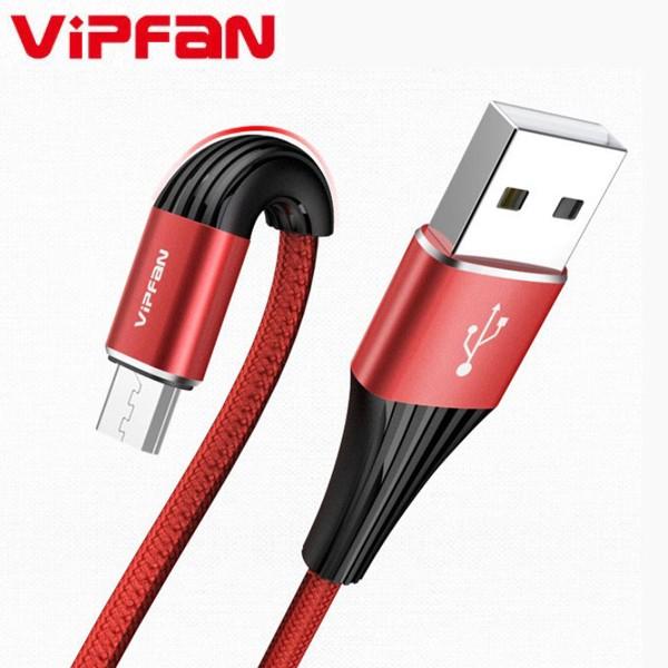 S2B VIPFAN A1 마이크로 5핀 핸드폰 휴대폰 USB 2.4A 고속충전 케이블 1.2m