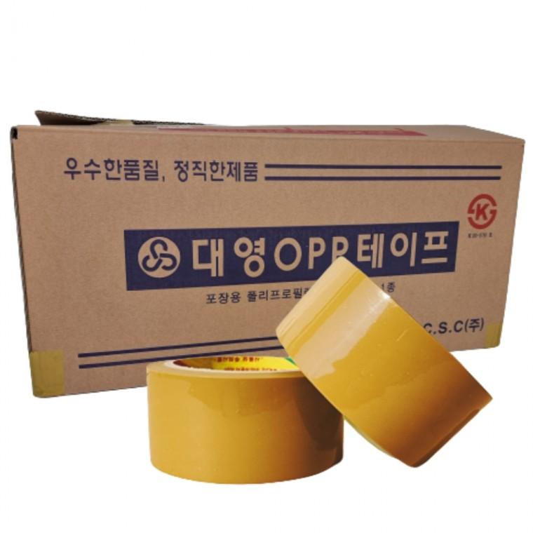 OPP TAPE 48X50m 1박스 50개 베이지/황색/강력접착테이프/라바테이프/ 박스테이프/포장테이프