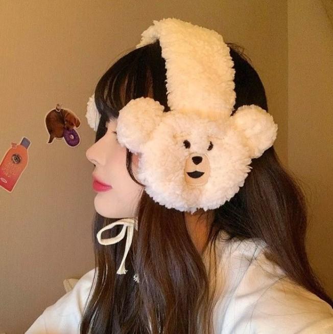 큐티베어 양털 귀도리 귀달이 방한귀마개