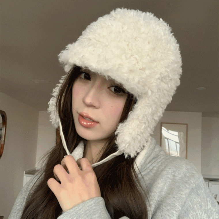 보송 푸들 군밤 귀도리 빅헤드 모자