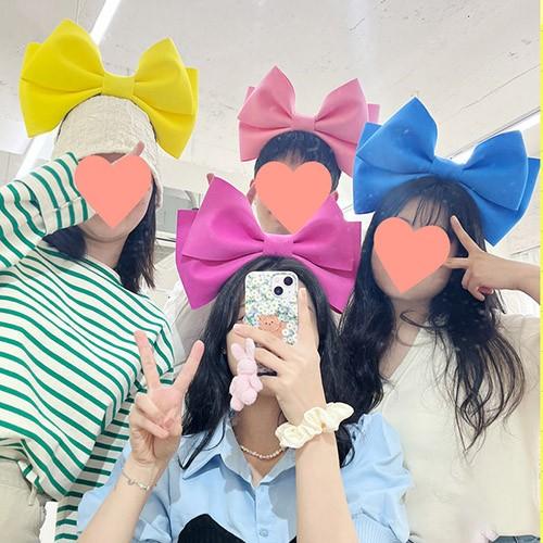 대왕 리본 인생네컷 머리띠 소품 [왕리본 놀이공원 롯데월드 놀이동산 생일 파티 체육대회 이벤트 주인공