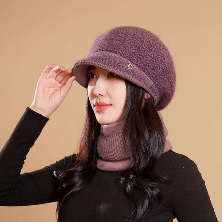 [싸더라] 고급형 토끼털 중년여성 비니 모자