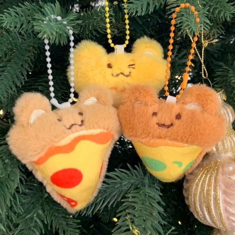 miguonuo 치즈피자 삼둥이 볼체인 키링 3pcs 세트