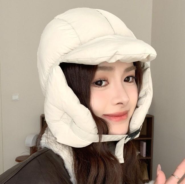  당일배송  겨울 큐티 패딩모자 방한모자 귀달이모자