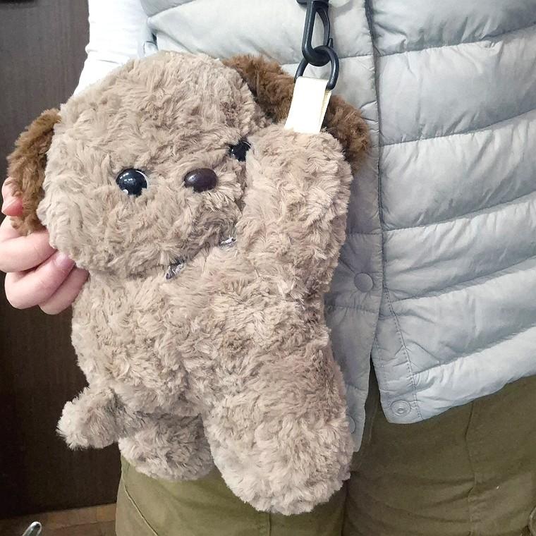 복실한 강아지 인형 크로스백 가방 귀여운 소품