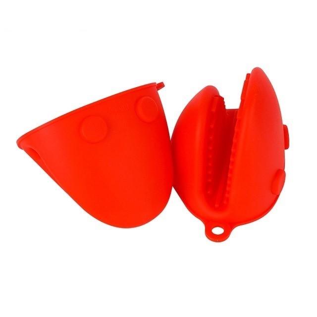 장갑형 실리콘 냄비손잡이-2p 빨강 약11x8cm