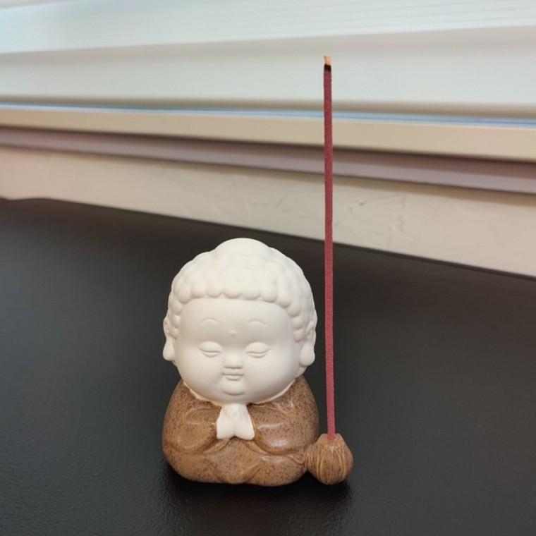 합장 동자승 부처님 인센스홀더 향꽂이 명상