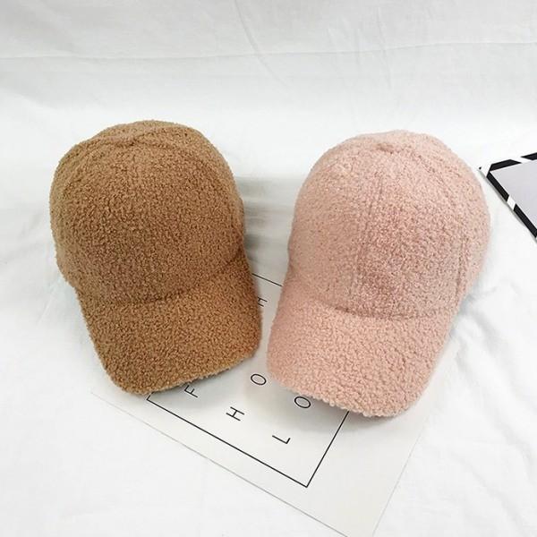 양털 무지볼캡 5color 따뜻한 겨울 야구 털모자 남자 여성