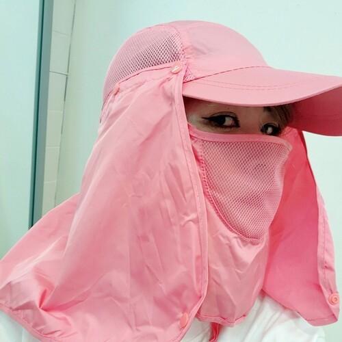 남녀공용 자외선 방수 햇빛차단 캡모자 등산 마스크 낚시 차양막 모자