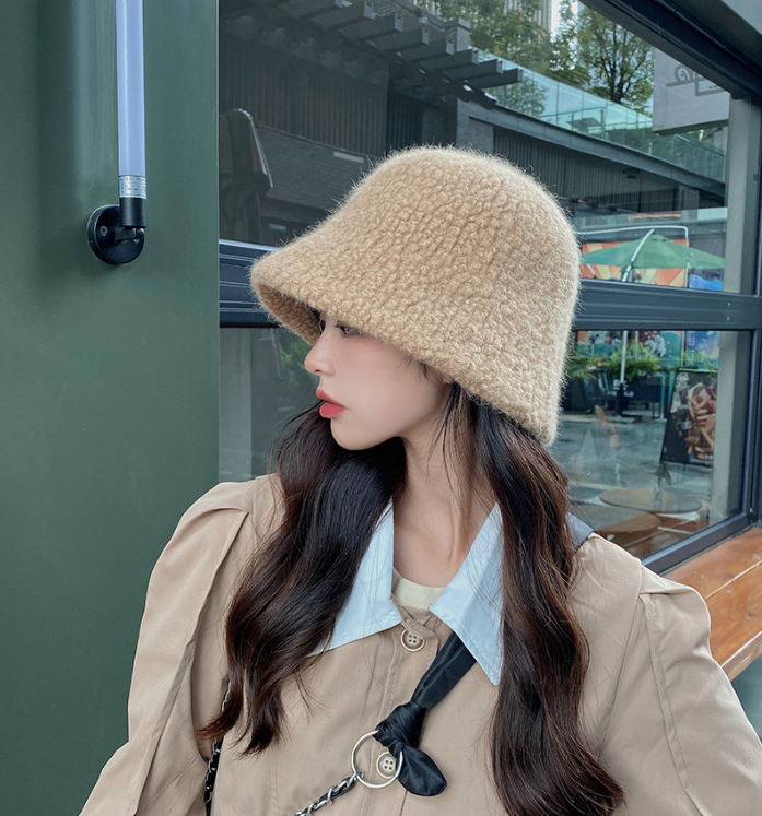 -당일출고- 도톰 양털 뽀글이 버킷햇 겨울모자 털모자 벙거지모자