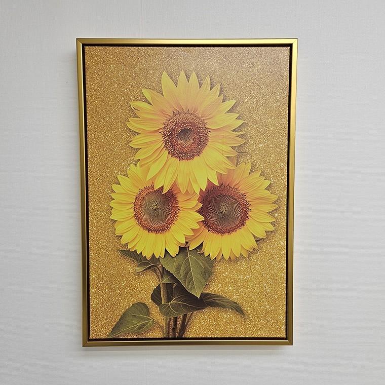 해바라기 액자 금전수 풍수액자 35X50cm