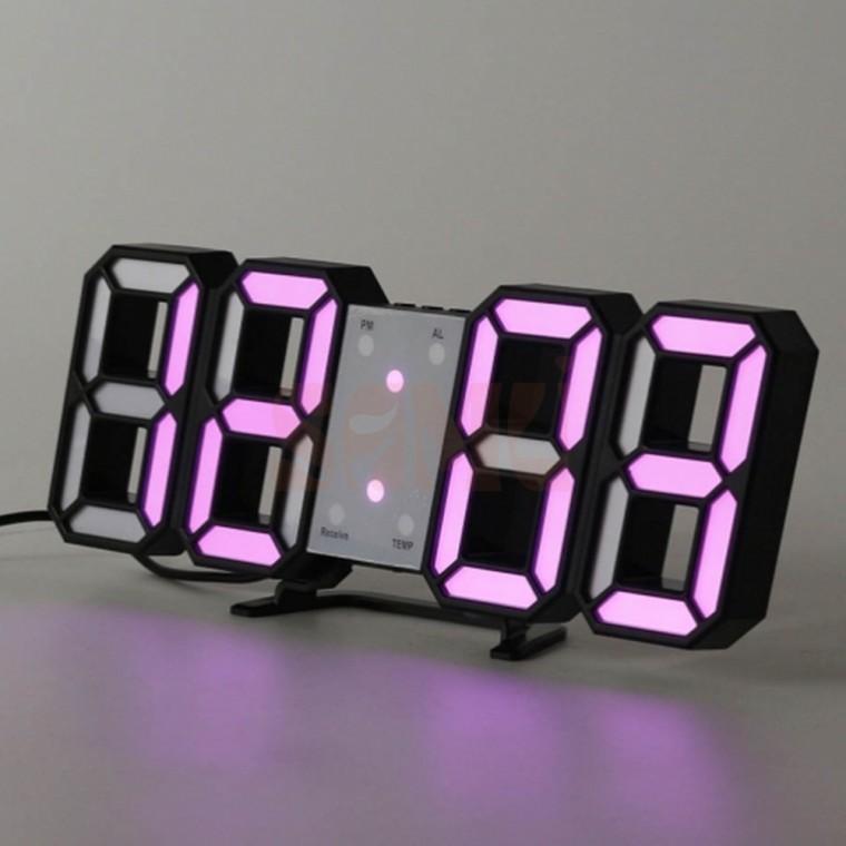 LED 디지털 시계 블랙 벽걸이전자시계 거실벽시계