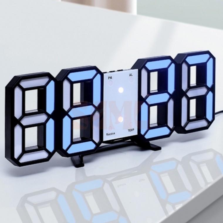 LED 디지털 시계 블루 led벽걸이시계 숫자벽시계