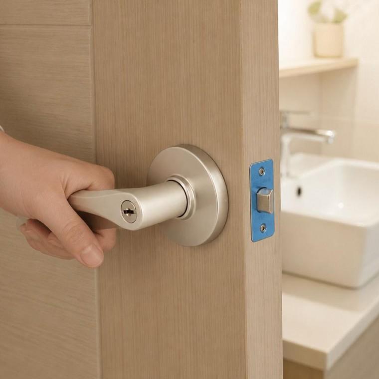 방문 손잡이 욕실 도어 레버 교체용 실린더 문고리