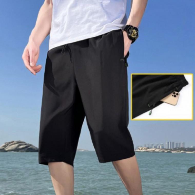 남자 남성 냉감 아이스 5부 반바지 여름 밴딩 숏팬츠 시원한 홈웨어 데일리
