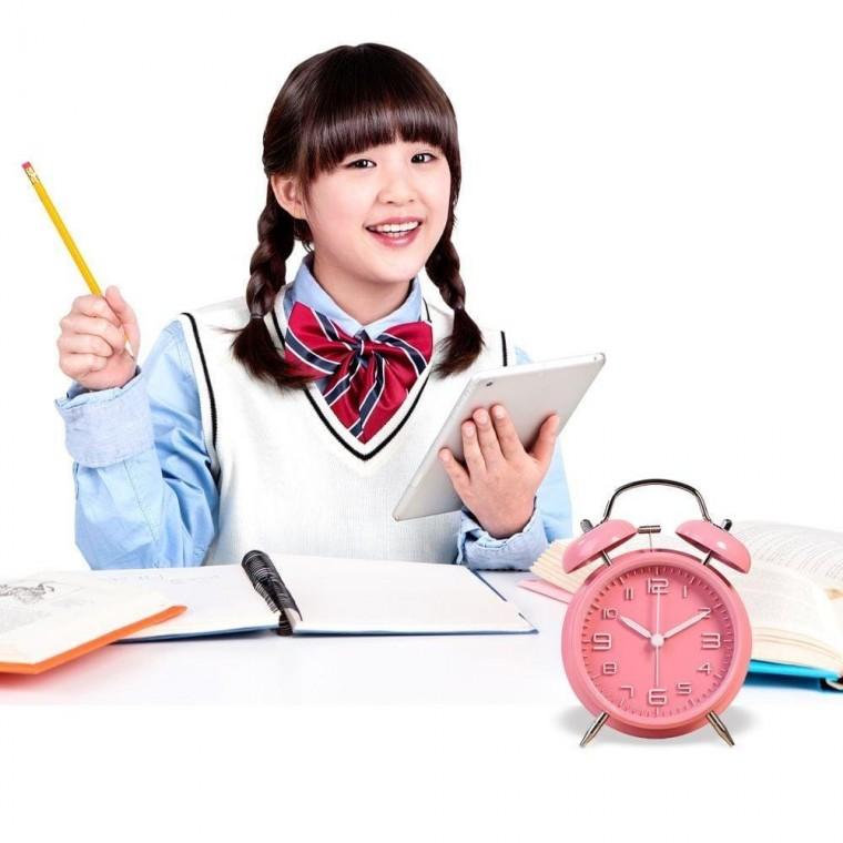 무소음 알람 시계 램프 탁상시계 조명 기능 침실 인테리어 나이트 라이트 헤머벨 테이블