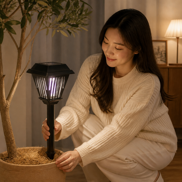 해충퇴치기 태양광 정원등 LED 야외 방충 조명 기기