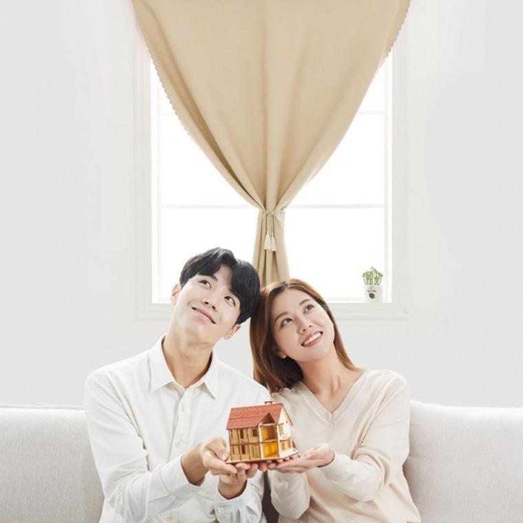 패브릭 붙이는 가림막 커텐 1.5x2m 셀프 암막 커튼 방한 거실 가리개 작은창 아이방