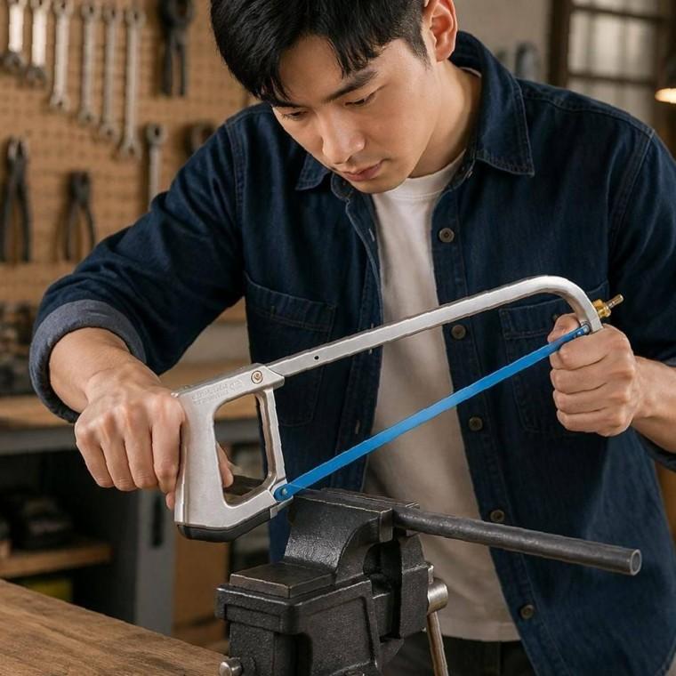 핸들 수동 금속 쇠톱대 공구 목재 커팅용 알루미늄