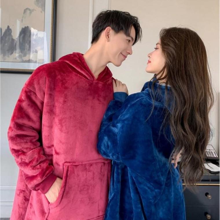 방콕 극세사 겨울 잠옷 입는담요