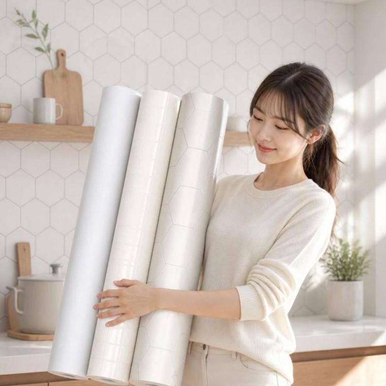 필름 싱크대 리폼지 붙이는 주방 타일시트 벽면 인테리어