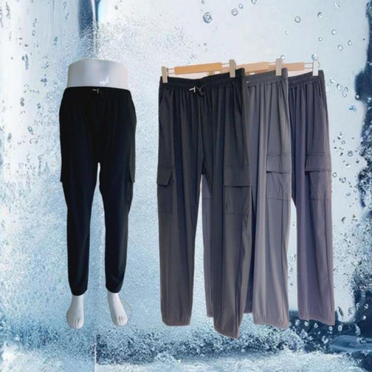 남녀공용 여름 아이스 냉감 조거팬츠 시원한 트레이닝 밴딩바지 쿨팬츠 데일리