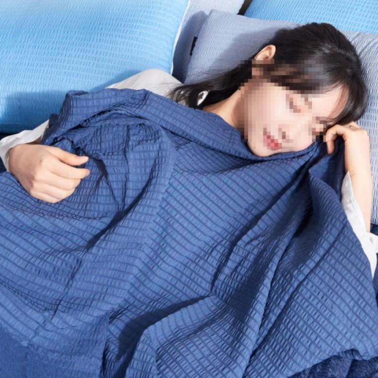 4색 1개 싱글/퀸 시어서커 가벼운 얇은 홑이불 여름 이불 냉감이불 여름침구 홑겹이불