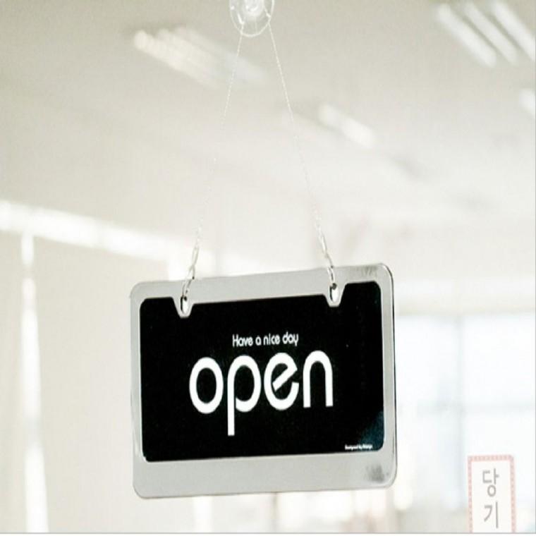 걸이형 매장 OPEN CLOSED (스텐 검정) 7802