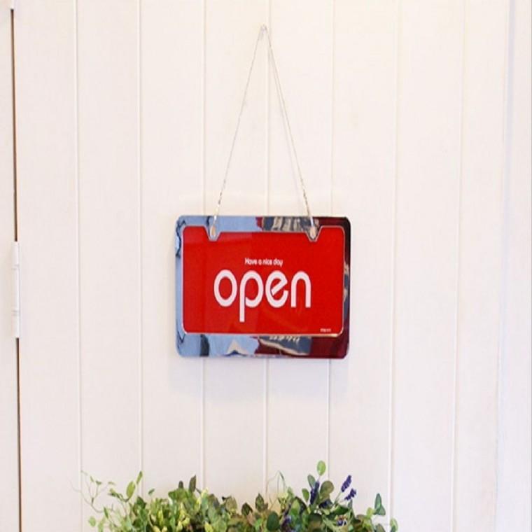 걸이형 OPEN CLOSED (스텐 빨강) 7803