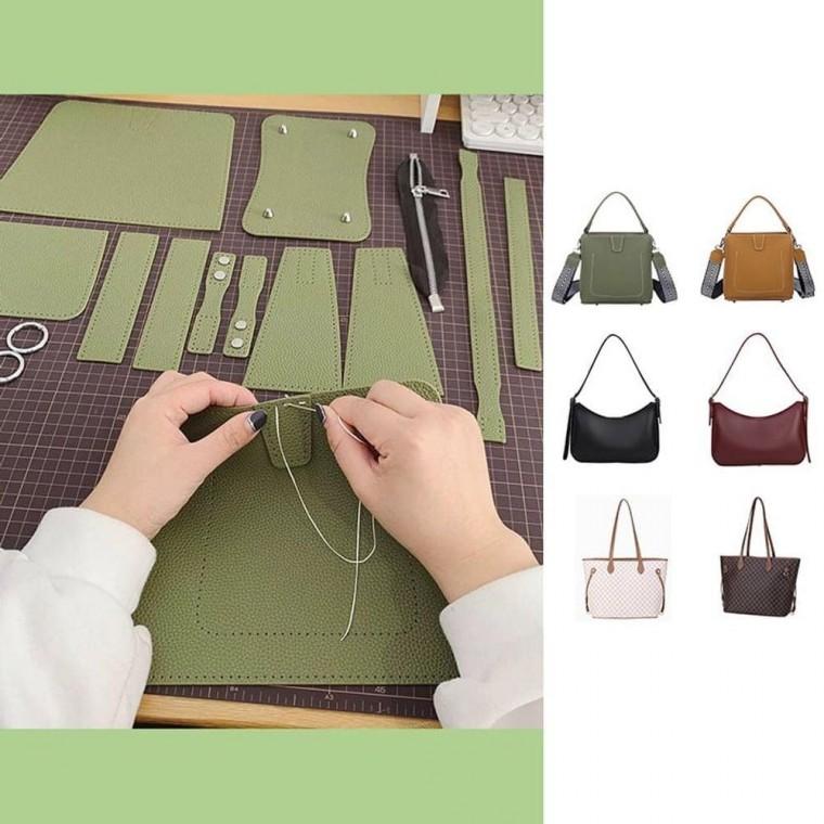 DIY 키트 가죽 가방 만들기 모음 집콕 취미 토트 공예 손바느질 핸드 메이드 패키지