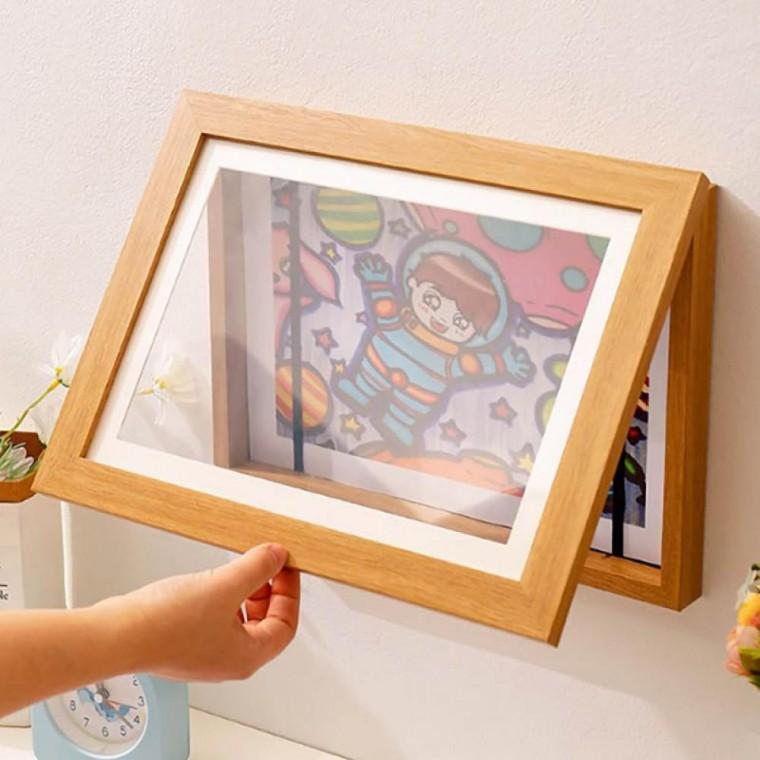 A3 그림 액자 원목 나무 액자틀 사진 수납