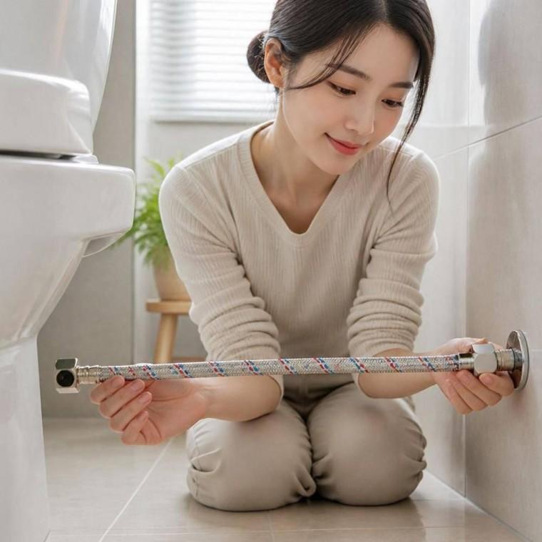 메쉬 고압 변기 급수관 호스 욕실 연결 급수 줄 화장실