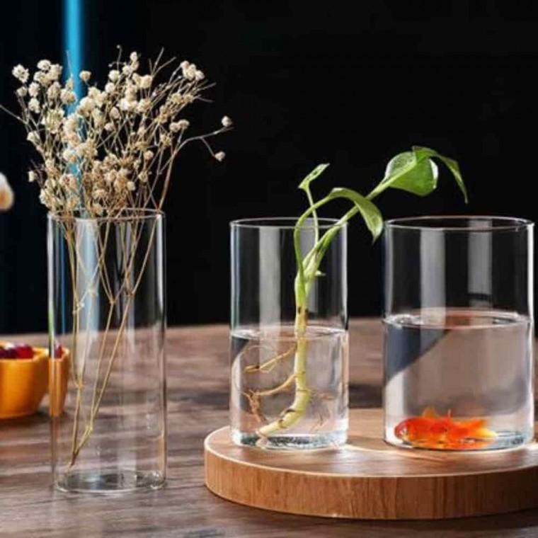 인테리어화병 투명화병 예쁜화병 유리화병 원통 12x30