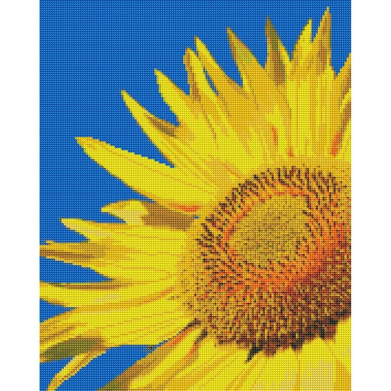 하모니아트 DIY보석십자수 캔버스형 40X50 해바라기 한송이