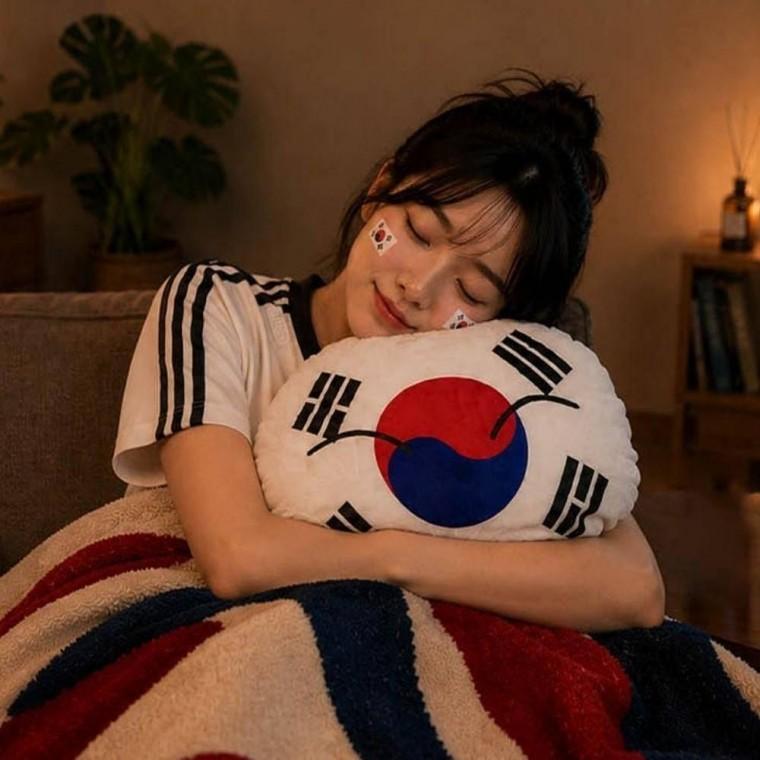 굿즈 소품 응원 홈직관 미니 대한민국 태극 쿠션 거실