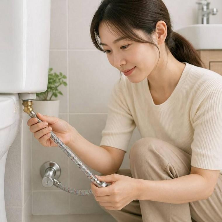 수전 연결 급수 양변기 고압 수도관 세면기 배관줄 호스