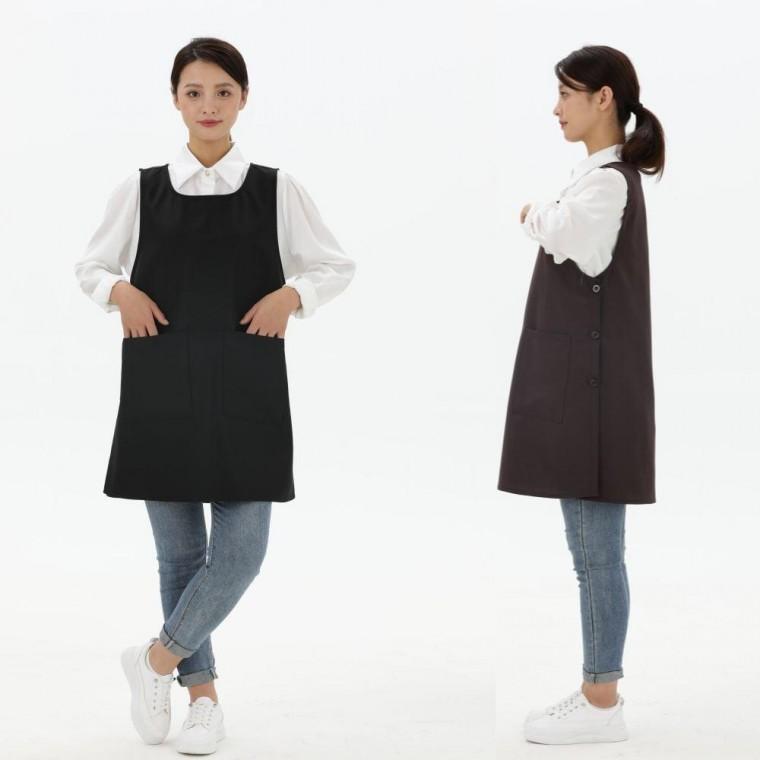 구김없는 포그니 투포켓 원피스형 앞치마