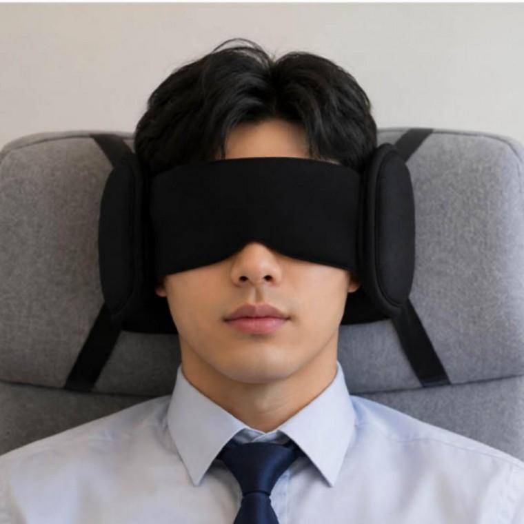기차 차량용 기내용 양옆 지지 머리받침 수면안대 목쿠션 베개