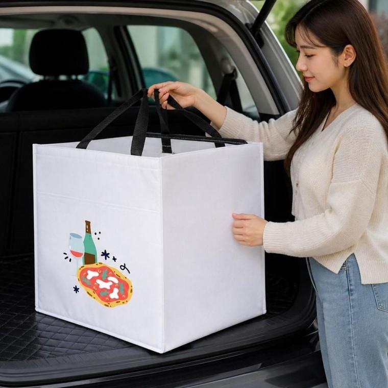 특대형 아이스 보냉백 재사용 가능 쇼핑백 캠핑 보온백