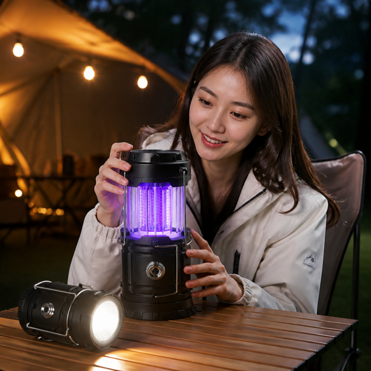 LED 모기퇴치기 캠핑 서치라이트 휴대용 후레쉬 TYPE-C 18650 2000mAh