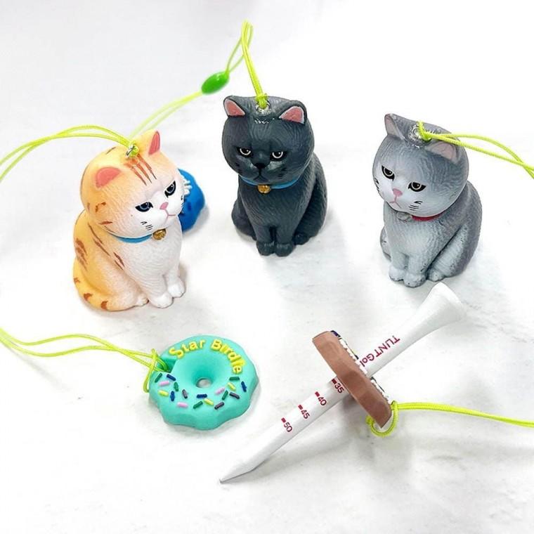 심통난고양이 도넛링 골프티걸이 2개 골프티꽂이 선물