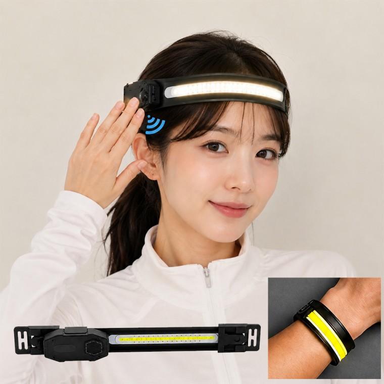 다양한활용 LED COB 야외 멀티 캠핑 작업등 랜턴 안전등 헤드랜턴 V23아답터포함