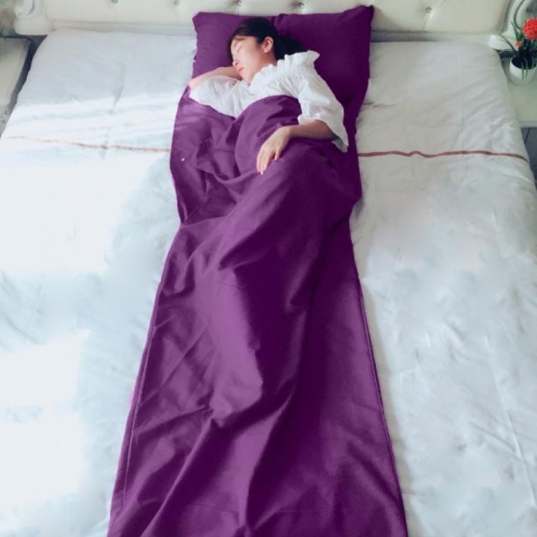 여행용 1인용 침구 침낭(퍼플)